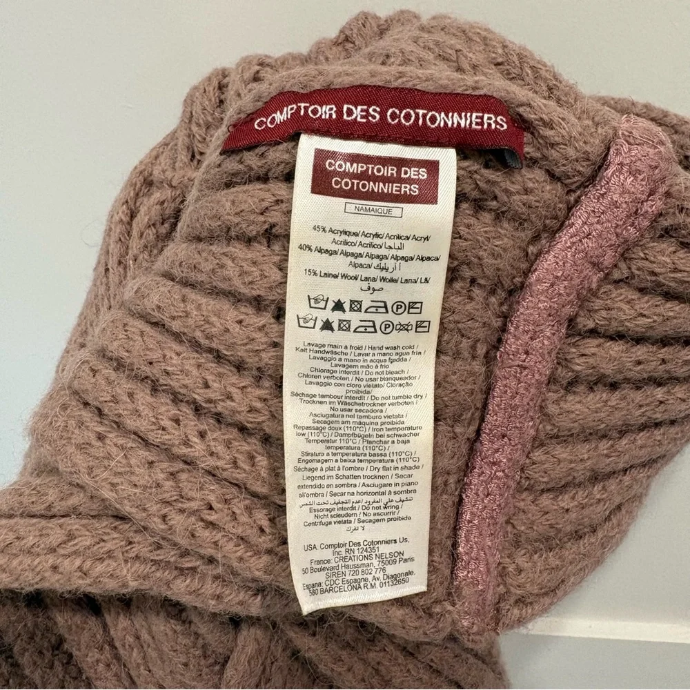 Comptoir des Cotonniers Cable Knit Infinity Scarf
